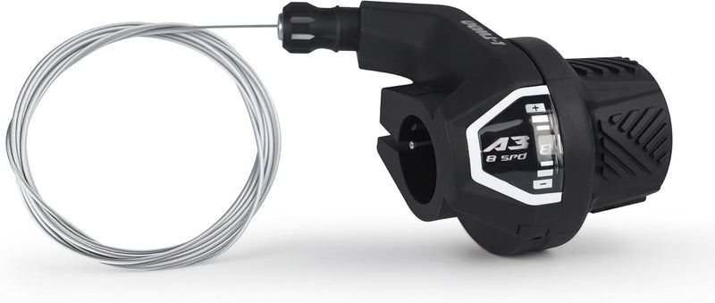 FOMAS Bike Shifter Lever 8 Speed Twist Grip Gear with Window Display Shift Cable for Mountain Bike Cruiser Bike - Image 1